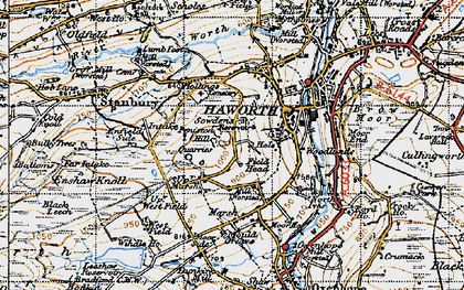 Old map of Upper Marsh in 1947