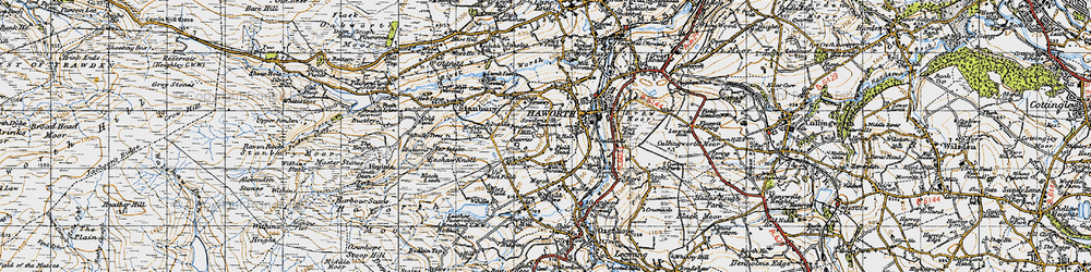 Old map of Upper Marsh in 1947