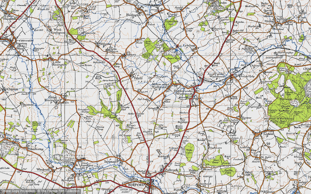 Old Map of Historic Map covering Blackheath Clump in 1946