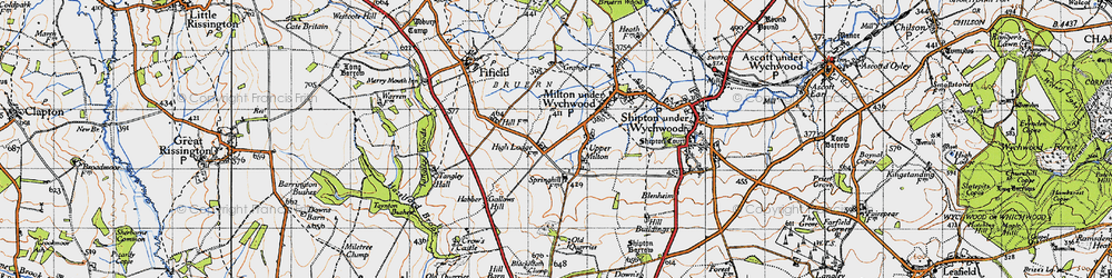 Old map of Blackheath Clump in 1946