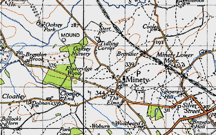 Old map of Upper Minety in 1947
