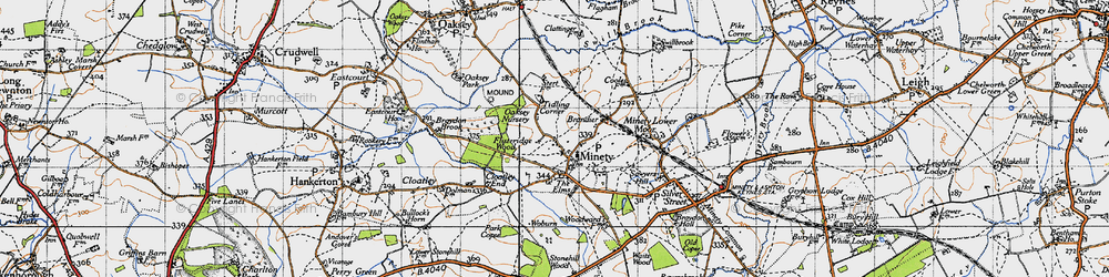 Old map of Brandier in 1947