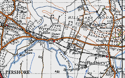 Old map of Lench Ditch in 1946