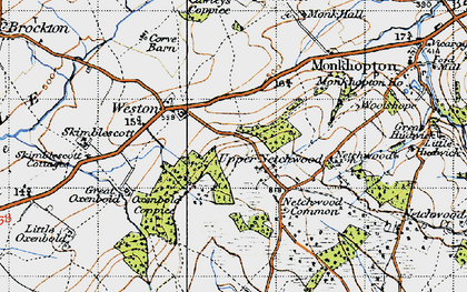 Old map of Upper Netchwood in 1947