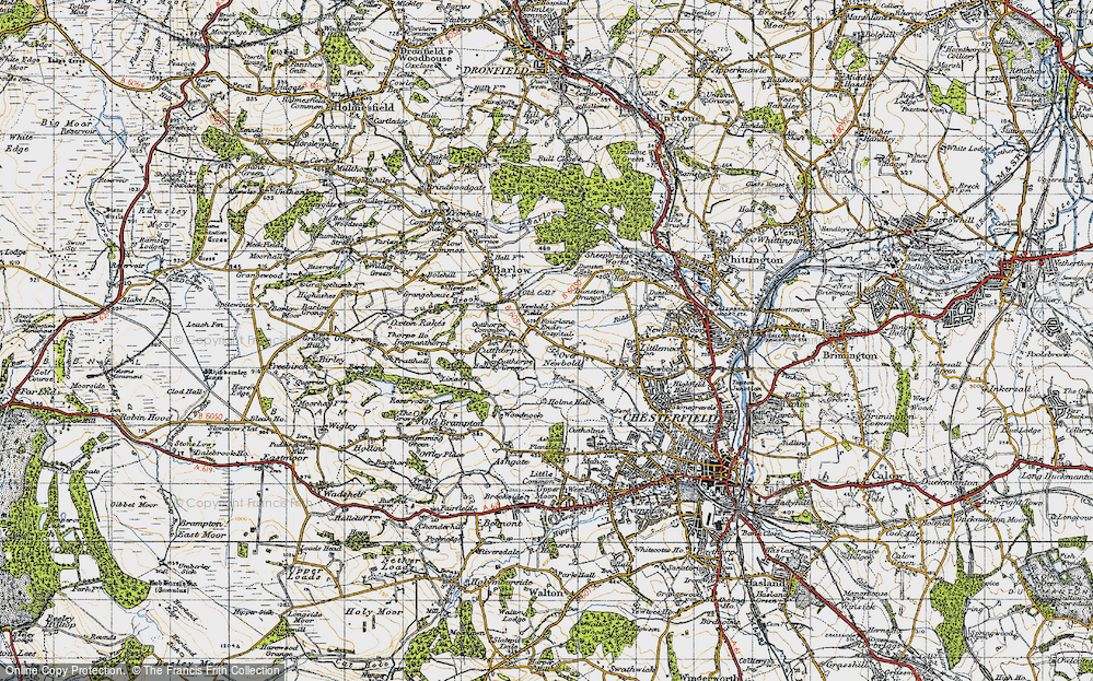 Old Map of Upper Newbold, 1947 in 1947