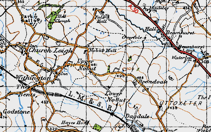 Old map of Upper Nobut in 1946