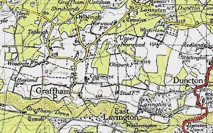 Old map of Upper Norwood in 1940