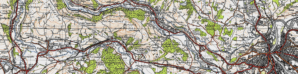 Old map of Upper Ochrwyth in 1947