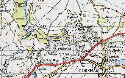 Old map of Upper Pickwick in 1946