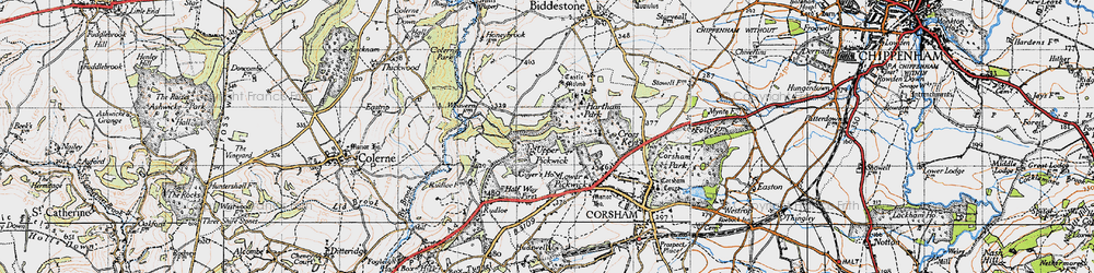Old map of Upper Pickwick in 1946