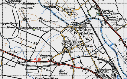 Old map of Upper Poppleton in 1947