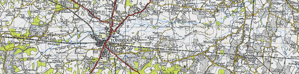 Old map of Upper Postern in 1946