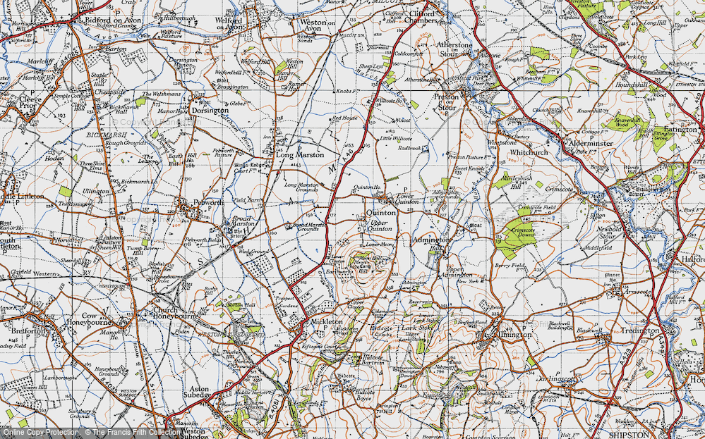 Old Map of Upper Quinton, 1946 in 1946