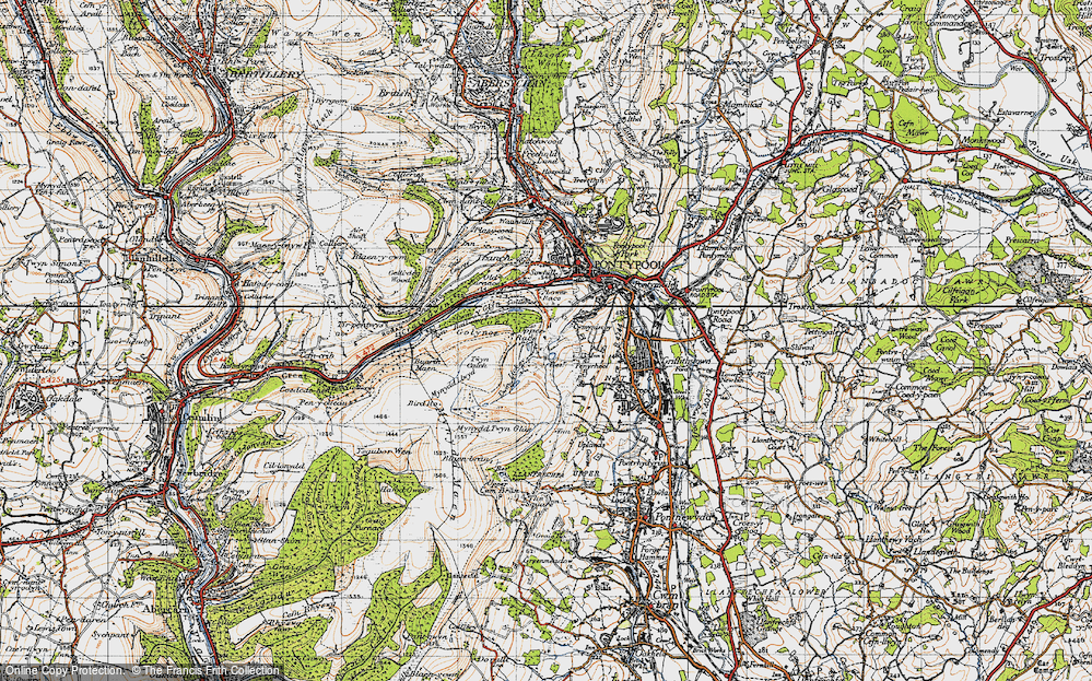 Old Map of Upper Race, 1947 in 1947