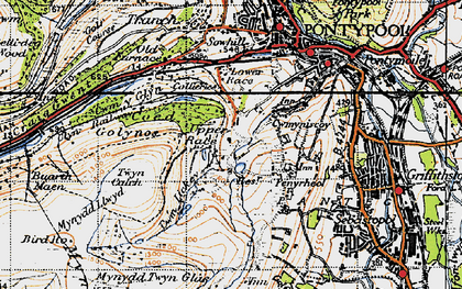 Old map of Upper Race in 1947