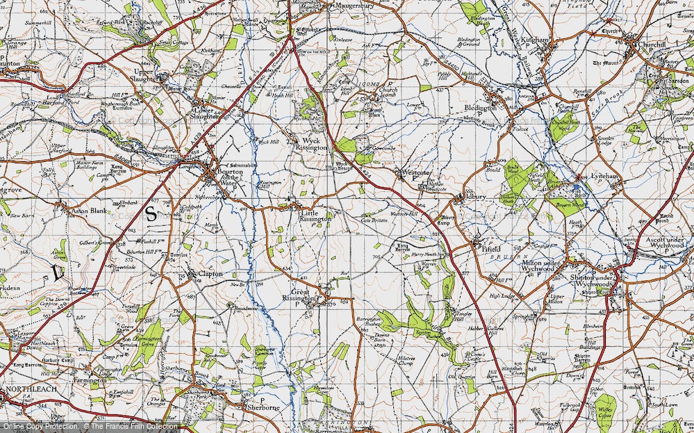 Old Map of Upper Rissington, 1946 in 1946
