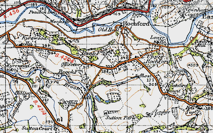 Old map of Upper Rochford in 1947