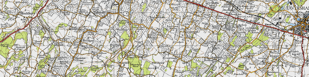 Old map of Upper Rodmersham in 1946