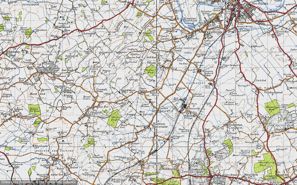 Old Map of Upper Shelton, 1946 in 1946