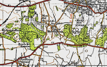 Old map of Upper Sheringham in 1945