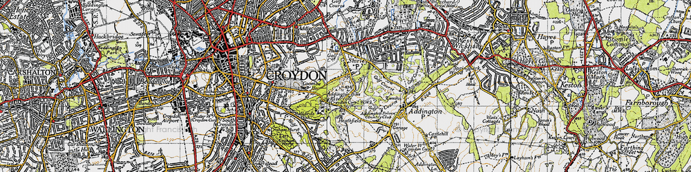 Old map of Addington Hills in 1946