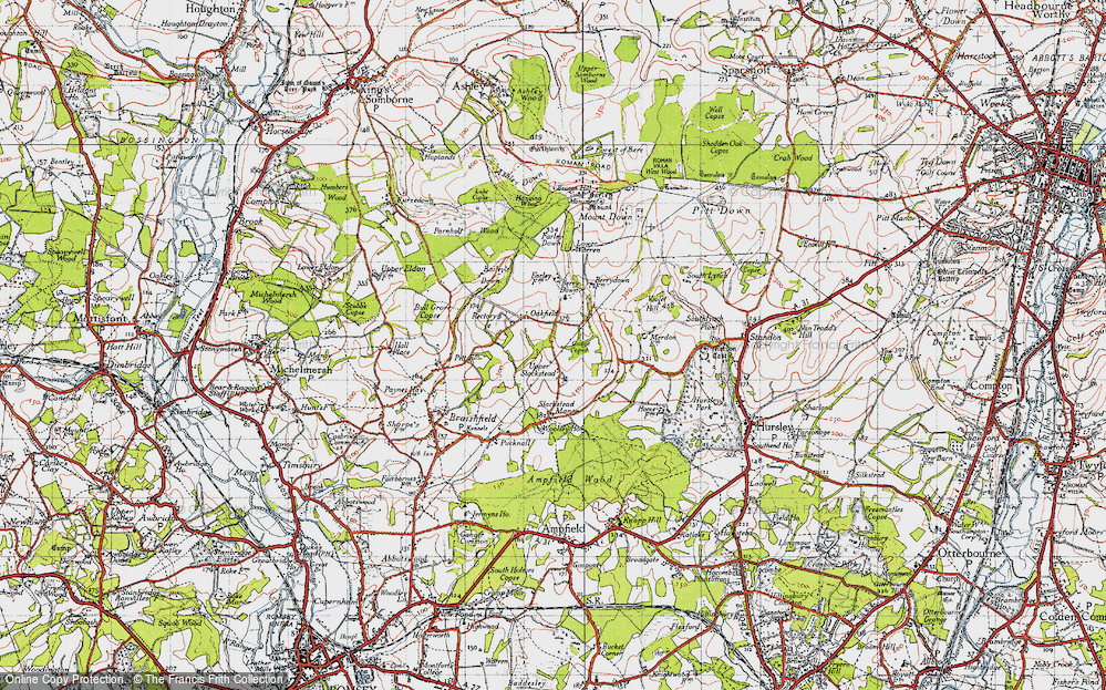 Old Map of Upper Slackstead, 1945 in 1945
