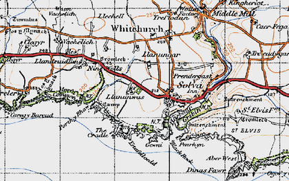 Old map of Upper Solva in 1946