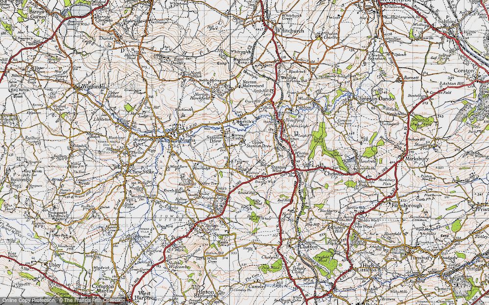 Old Map of Upper Stanton Drew, 1946 in 1946