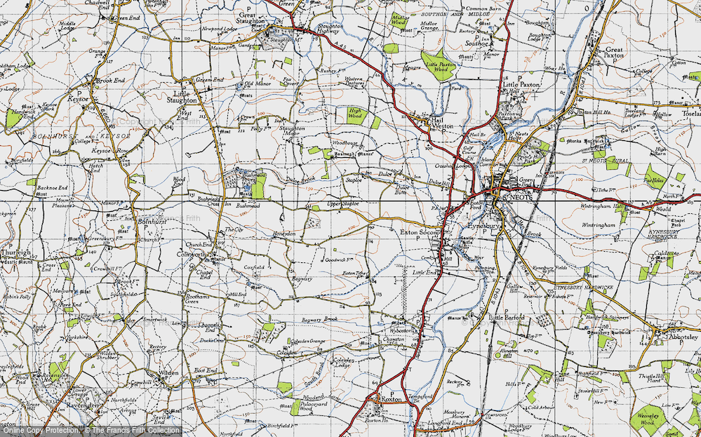 Old Map of Upper Staploe, 1946 in 1946