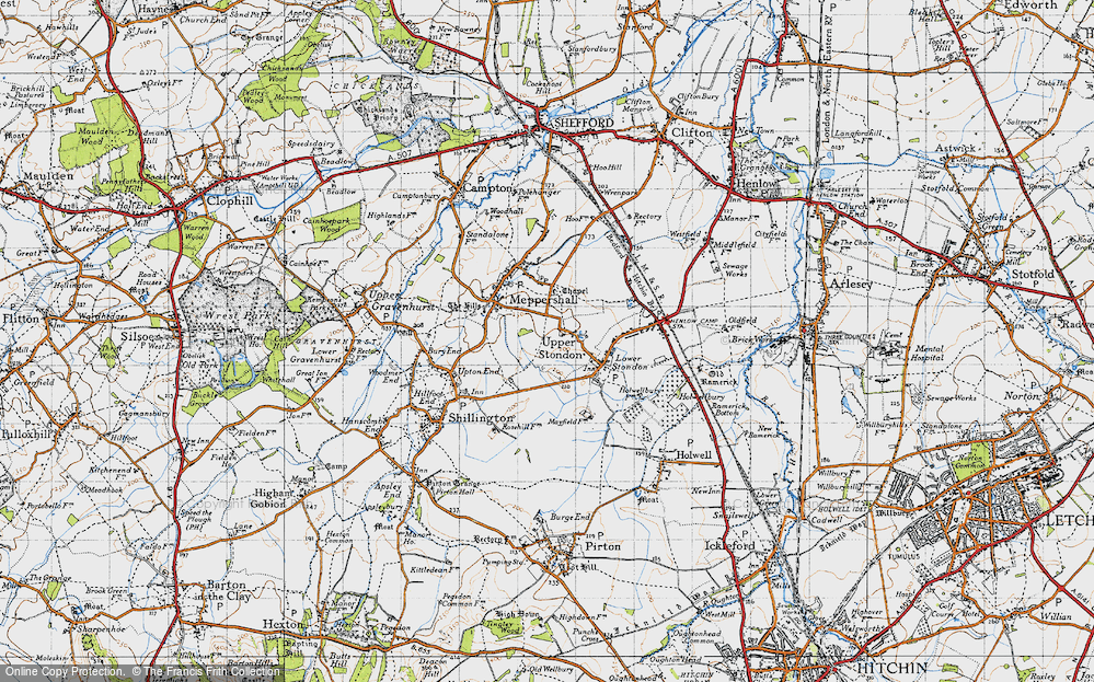 Old Map of Upper Stondon, 1946 in 1946