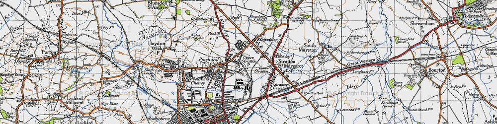 Old map of Upper Stratton in 1947