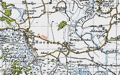Old map of Browns Hill in 1945