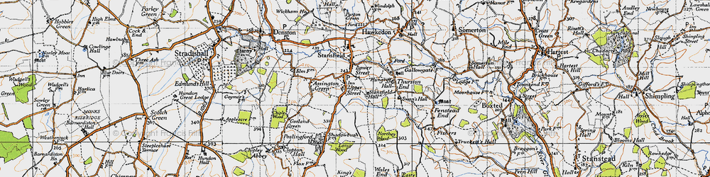 Old map of Upper Street in 1946