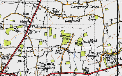 Old map of Upper Street in 1946