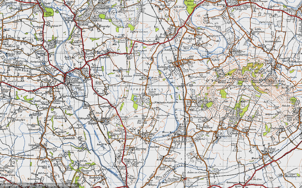 Old Map of Upper Strensham, 1946 in 1946