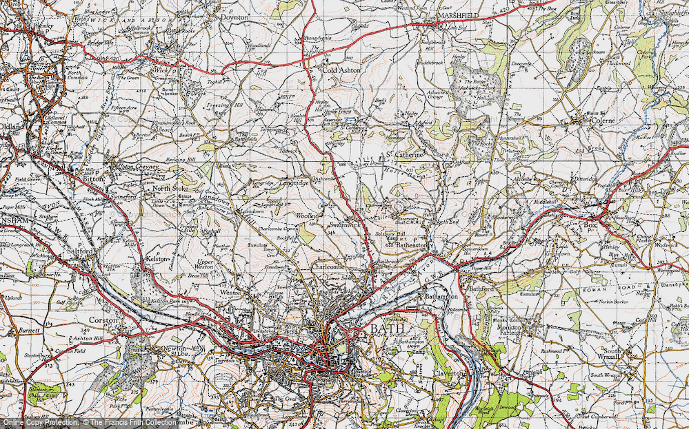 Old Map of Upper Swainswick, 1946 in 1946