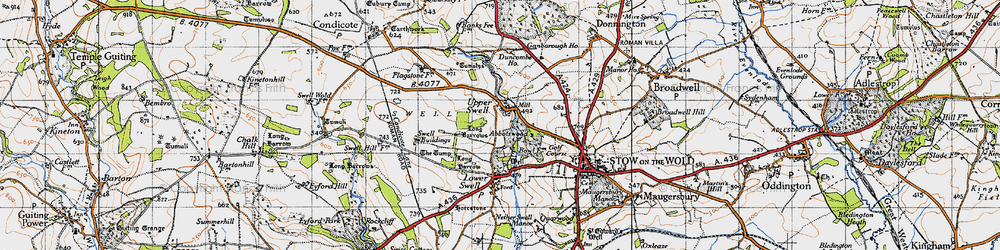 Old map of Abbotswood in 1946
