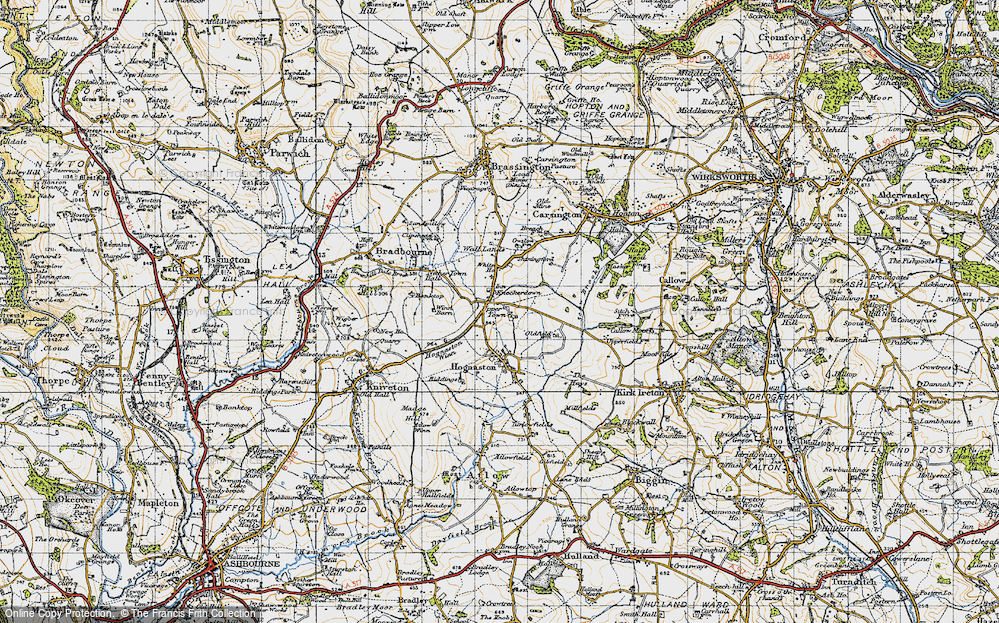 Old Map of Upper Town, 1946 in 1946