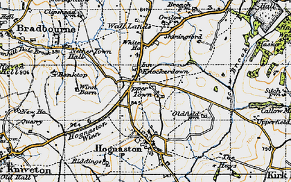 Old map of Upper Town in 1946