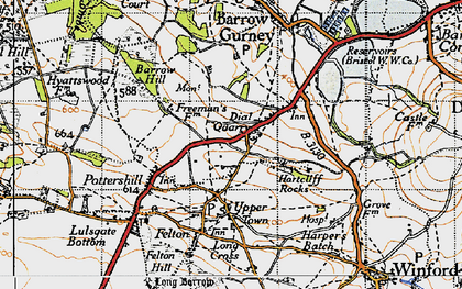 Old map of Upper Town in 1946