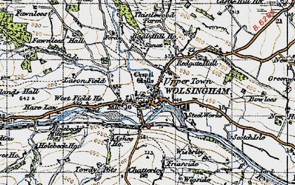 Old map of Wiserley Hall in 1947