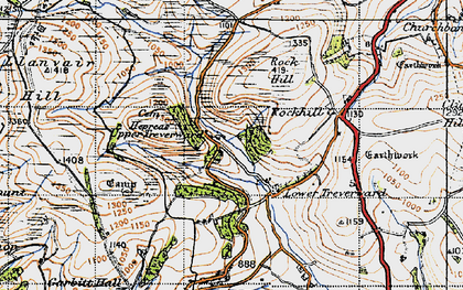Old map of Upper Treverward in 1947