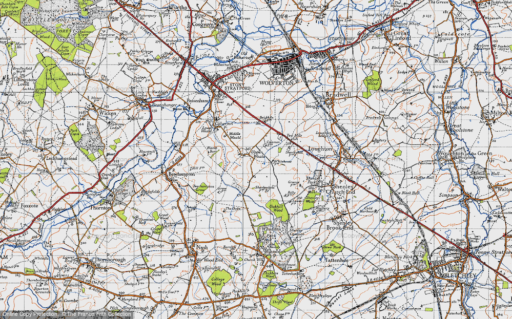 Old Map of Upper Weald, 1946 in 1946