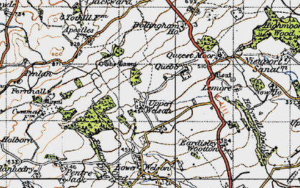 Old map of Upper Welson in 1947