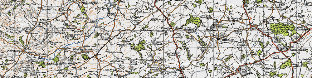 Old map of Bollingham Ho in 1947