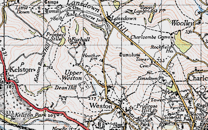 Old map of Beckford's Twr in 1946