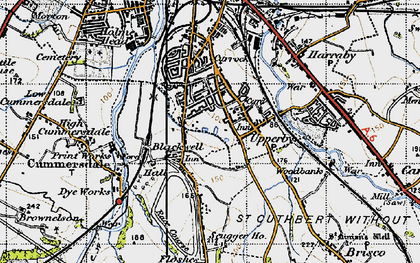 Old map of Upperby in 1947