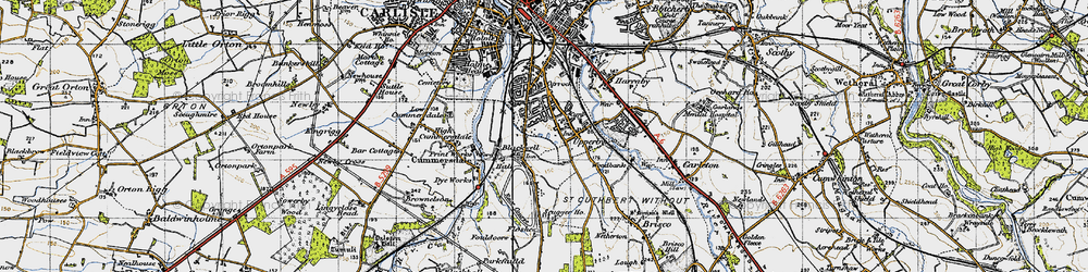 Old map of Upperby in 1947