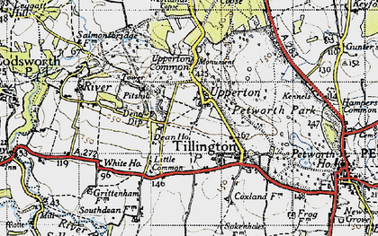 Old map of Upperton in 1940