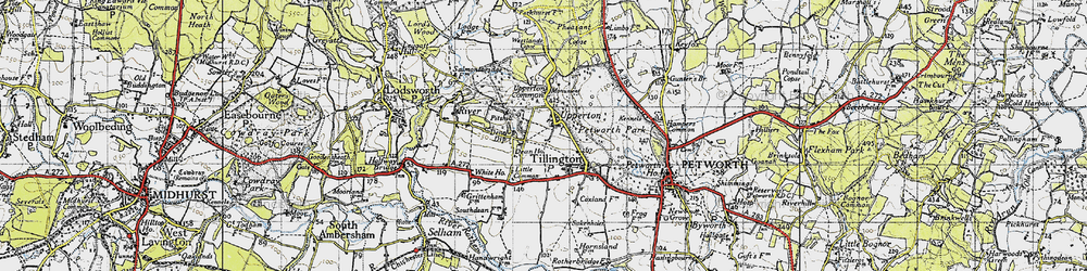 Old map of Upperton in 1940